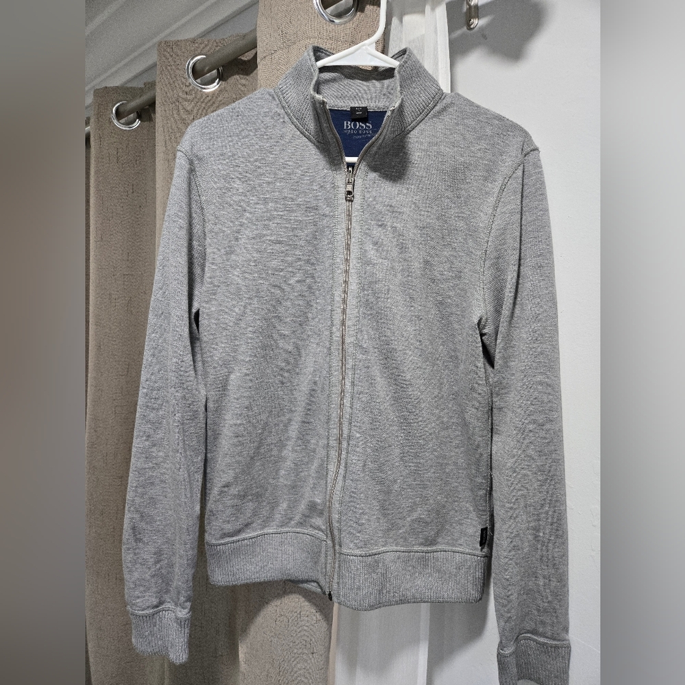 BOSS Gray Zip-Up Jacket
